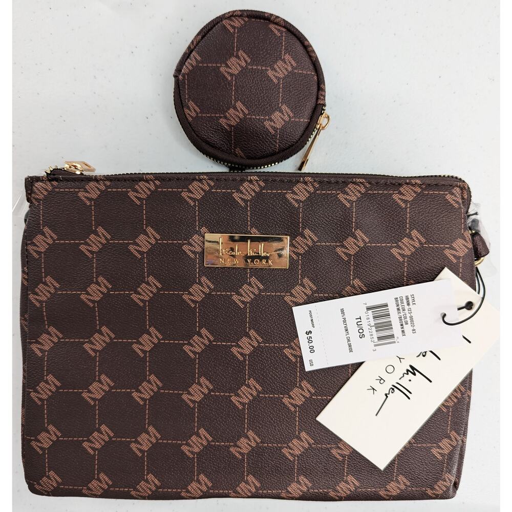 Nicole Miller Crossbody Shoulder Bag Purse + Coin Pouch - Picture 3 of 9